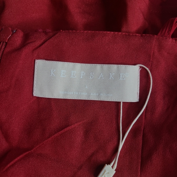 Keepsake The Label Deep Love Polka Dot Crimson Red Dress 30180661 Large NWT - Picture 11 of 11